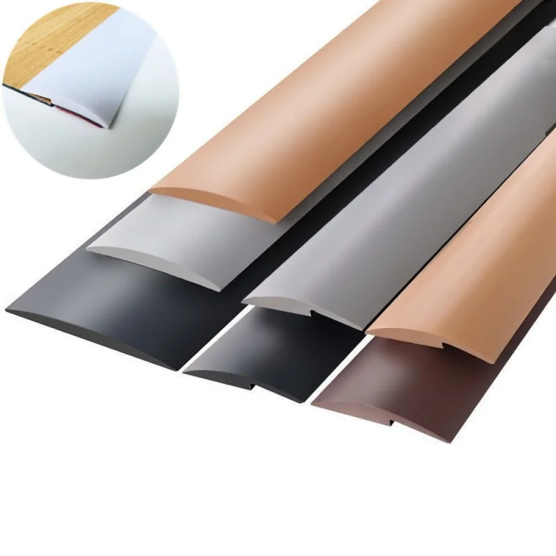 1M Wood Floor Transition Strip Edge Closing Strip Floor Seam PVC Wear-Resistant Soft Plastic Flat Buckle Edge Pressing Threshold