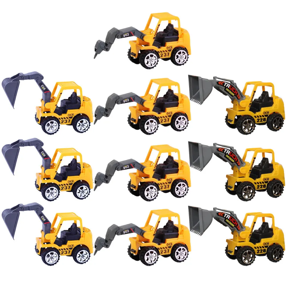 Mini Construction Vehicle Toy Set – Excavator, Dump Truck, Cement Mixer for Kids