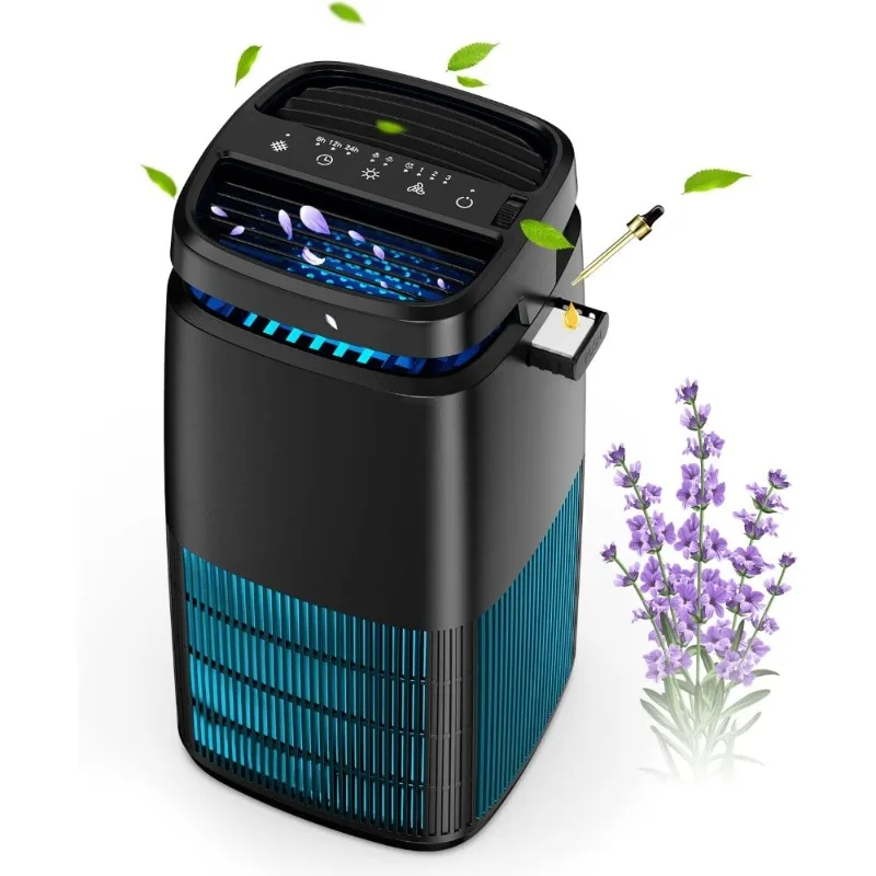 

4 in 1 Air Purifier for Home with H13 HEPA Filter UV Ionizer for Smoke Pollen Pet Dander