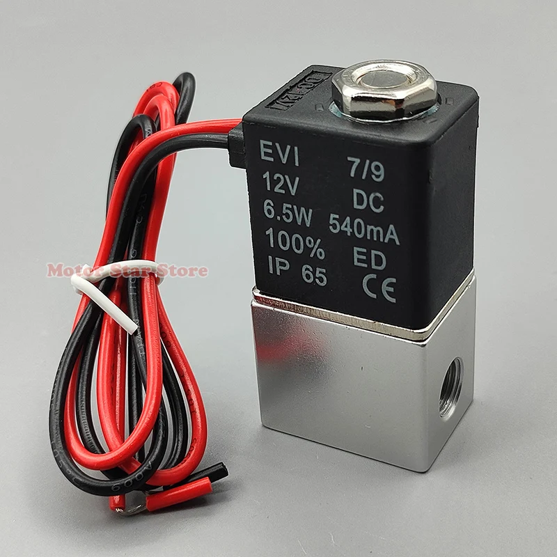 1/8 DC 12V 24V AC 110V 220V Fast Response Solenoid Valve 2 Way Normally Closed Direct-acting Pneumatic Valves For Water Air Gas