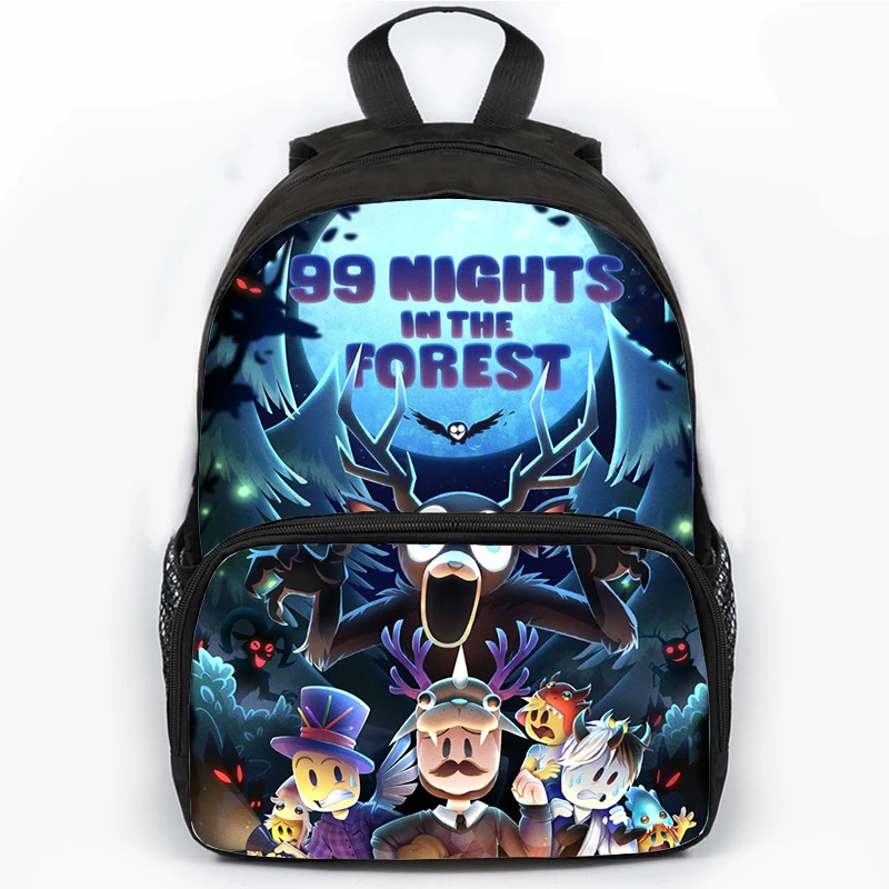 

Game 99 Nights In The Forest Children Backpack Funny Cartoon Boy Girls School Bags Large Capacity Durable Bookbag Laptop Mochila
