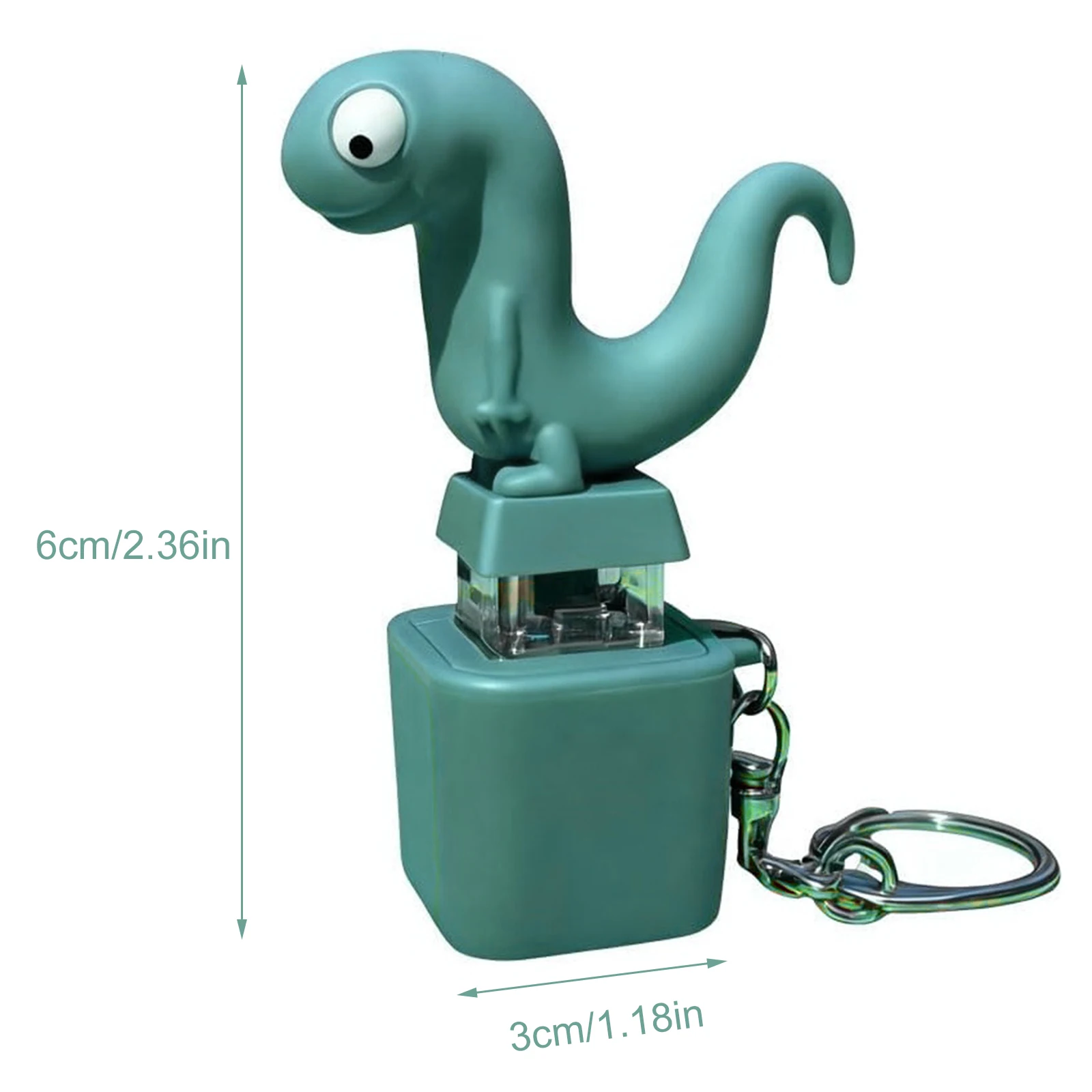 Funny Stress Relief Keychain with Colorful Lights Rechargeable Lizards Keychain Fun Lizards Sound Button Toy for Adults and Kids