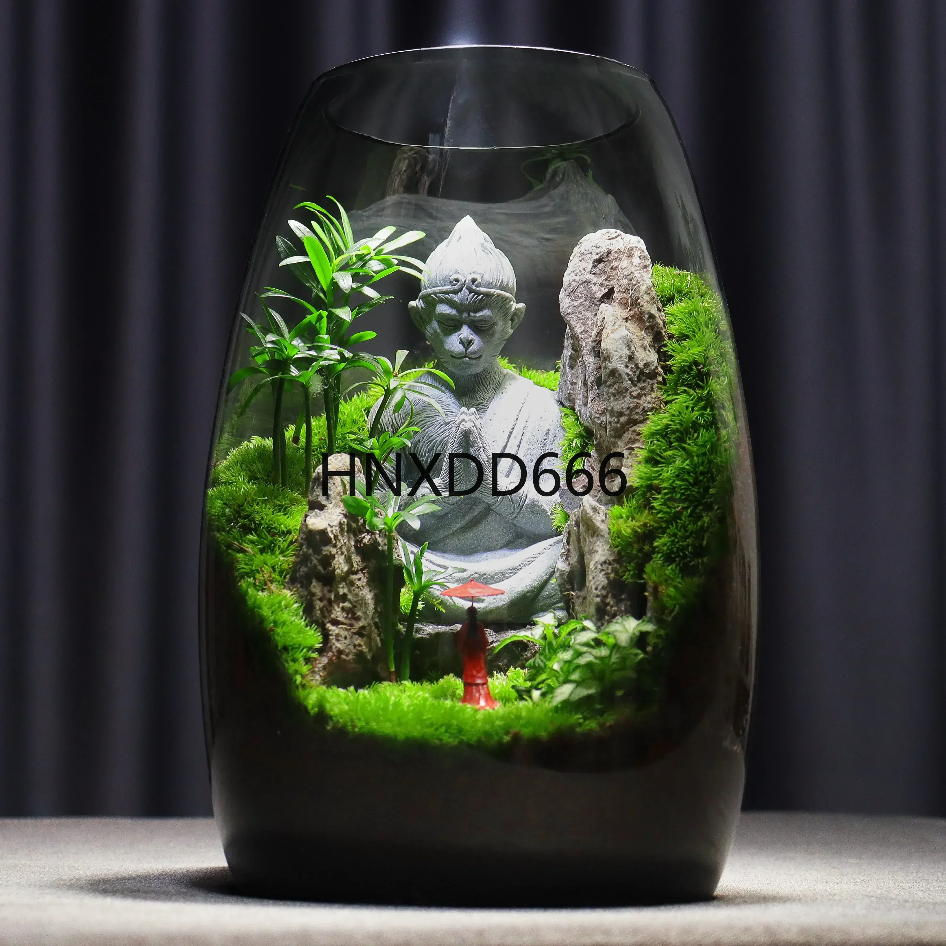 Creative desktop moss micro-landscape finished product bonsai is good for nourishing fresh green pla