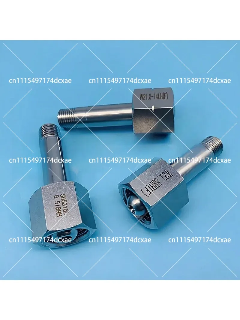 316L Stainless Steel Cylinder Connector G5/8 to NPT1/4 Thread Adapter BS341-8 DIN477 W21.8-14 Fitting
