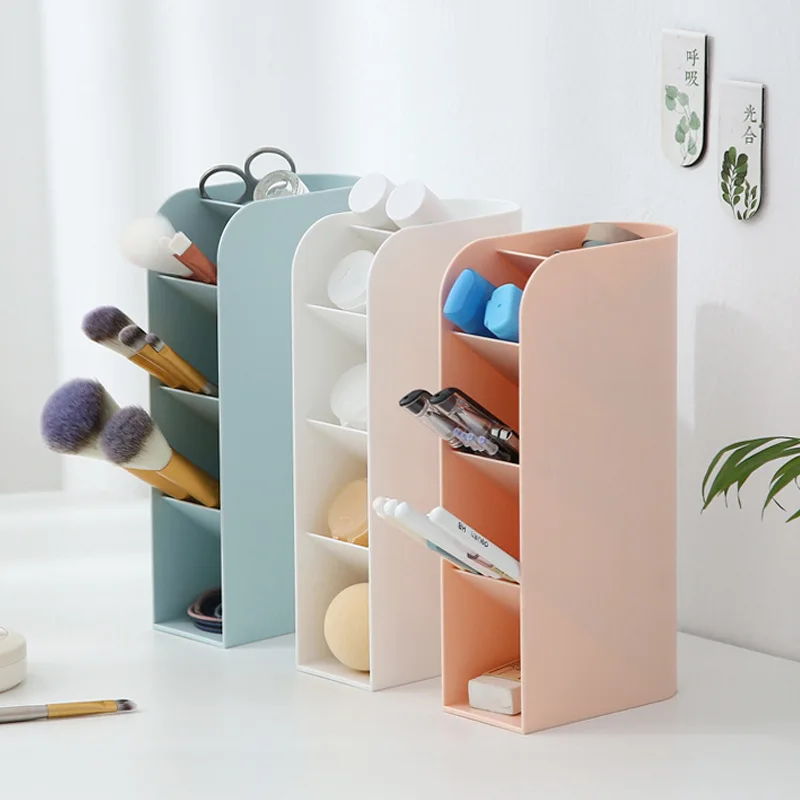 Desktop Canetas e Brush Organizer, Titular Papelaria, Material Escolar, Divisor, Ins, Coréia