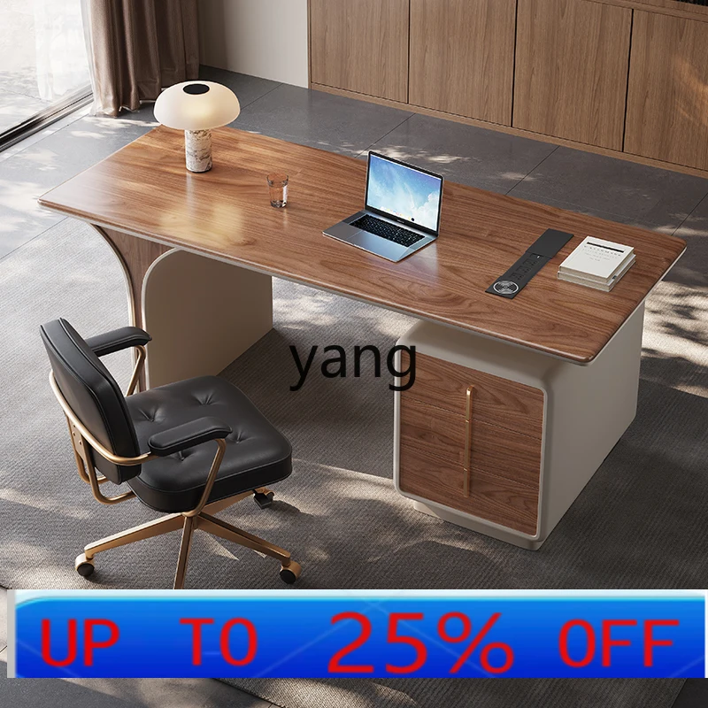 

LMmodern simple light luxury high-end medieval solid wood desk home