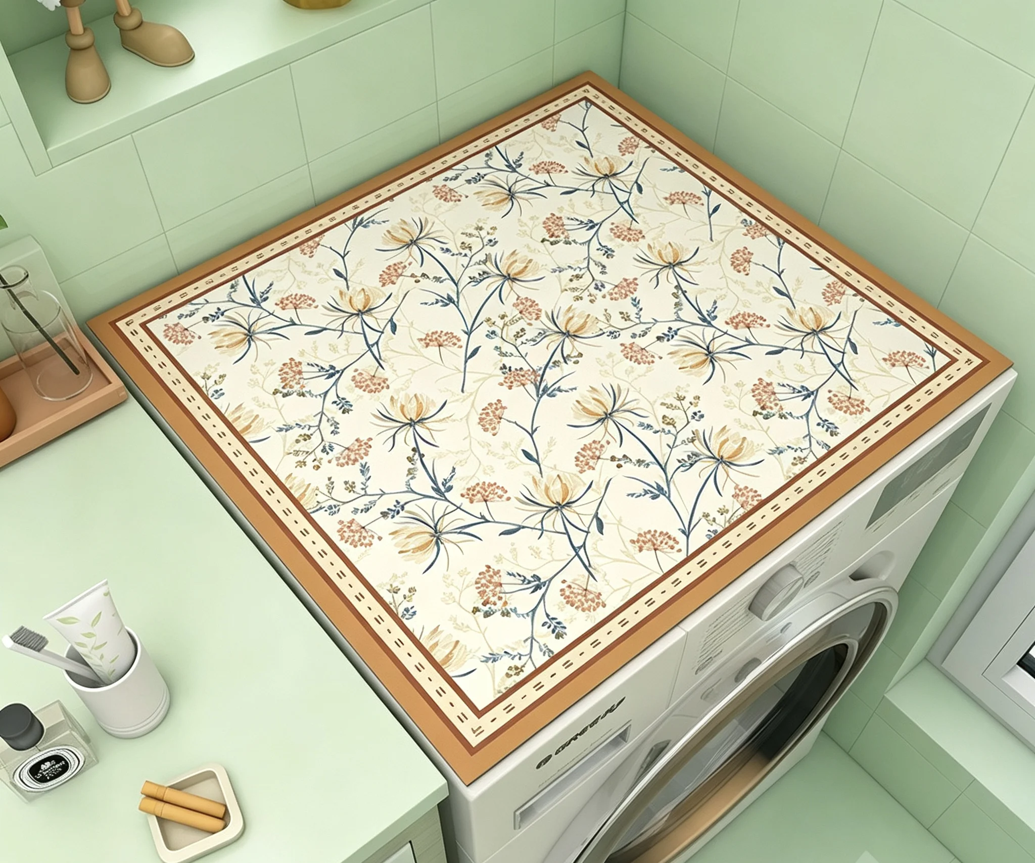 1pc Washing Machine Cover Pad / Durable, Anti-stain, Anti-abrasion, Dust-proof