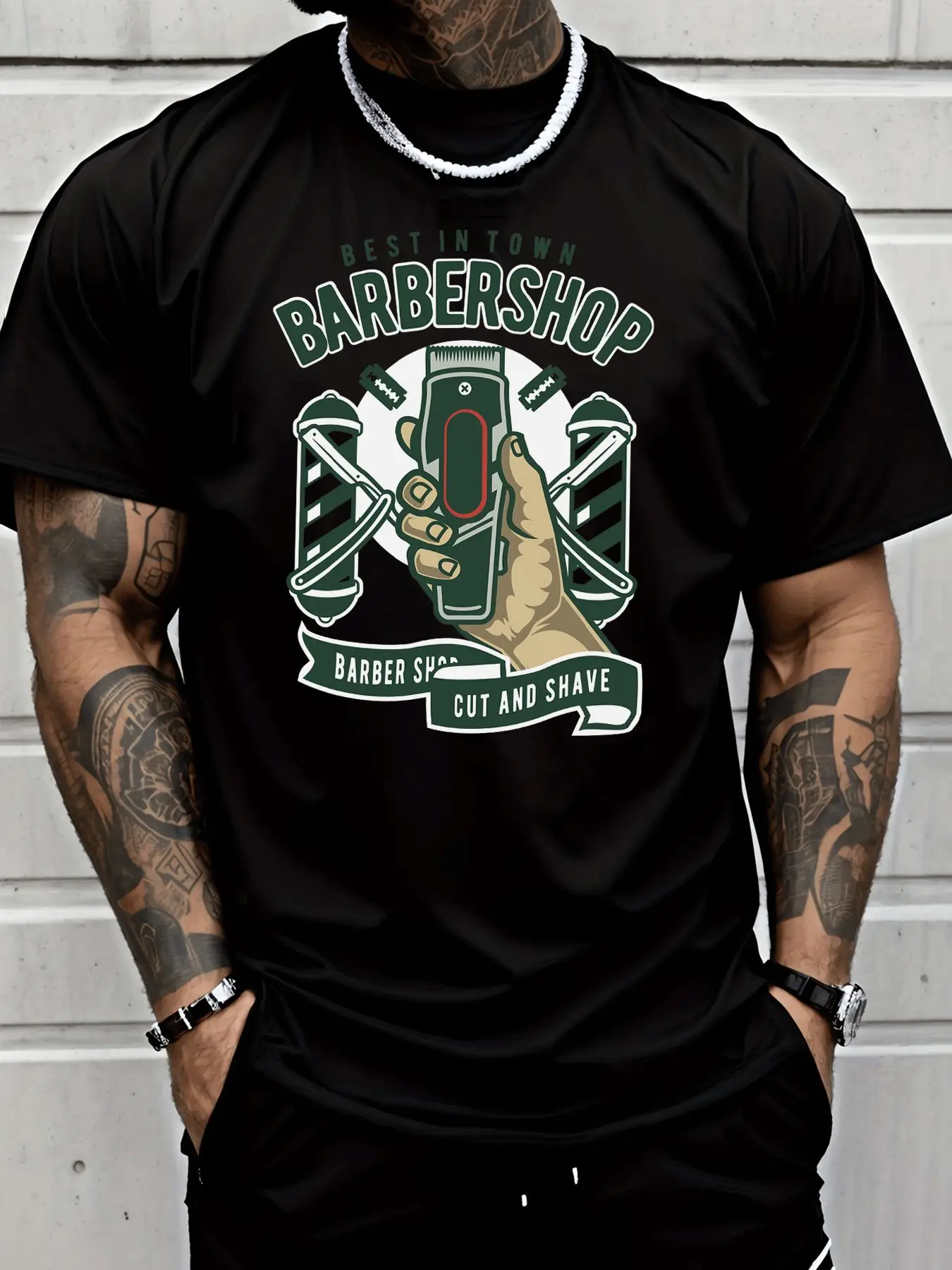 Mens Vintage Barbershop Graphic T Shirt Barber Clipper Streetwear Short Sleeve O Neck Cotton Hip Hop Casual Summer Tee For Men