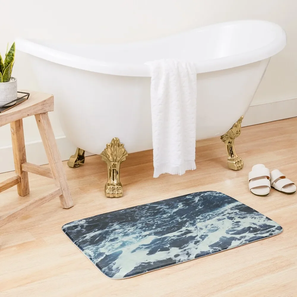 

Dark Stormy Ocean Pattern Bath Mat Anti-Slip Bathtub DoorFor The Door Bath Room Acessories Mat