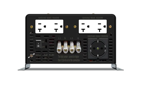 3000W Split-phase Pure Sine Wave Solar  Inverter 24V 220V Solar Panel Power Converter 36V/48V/72V DC to 110V/220V, 120V/240V AC