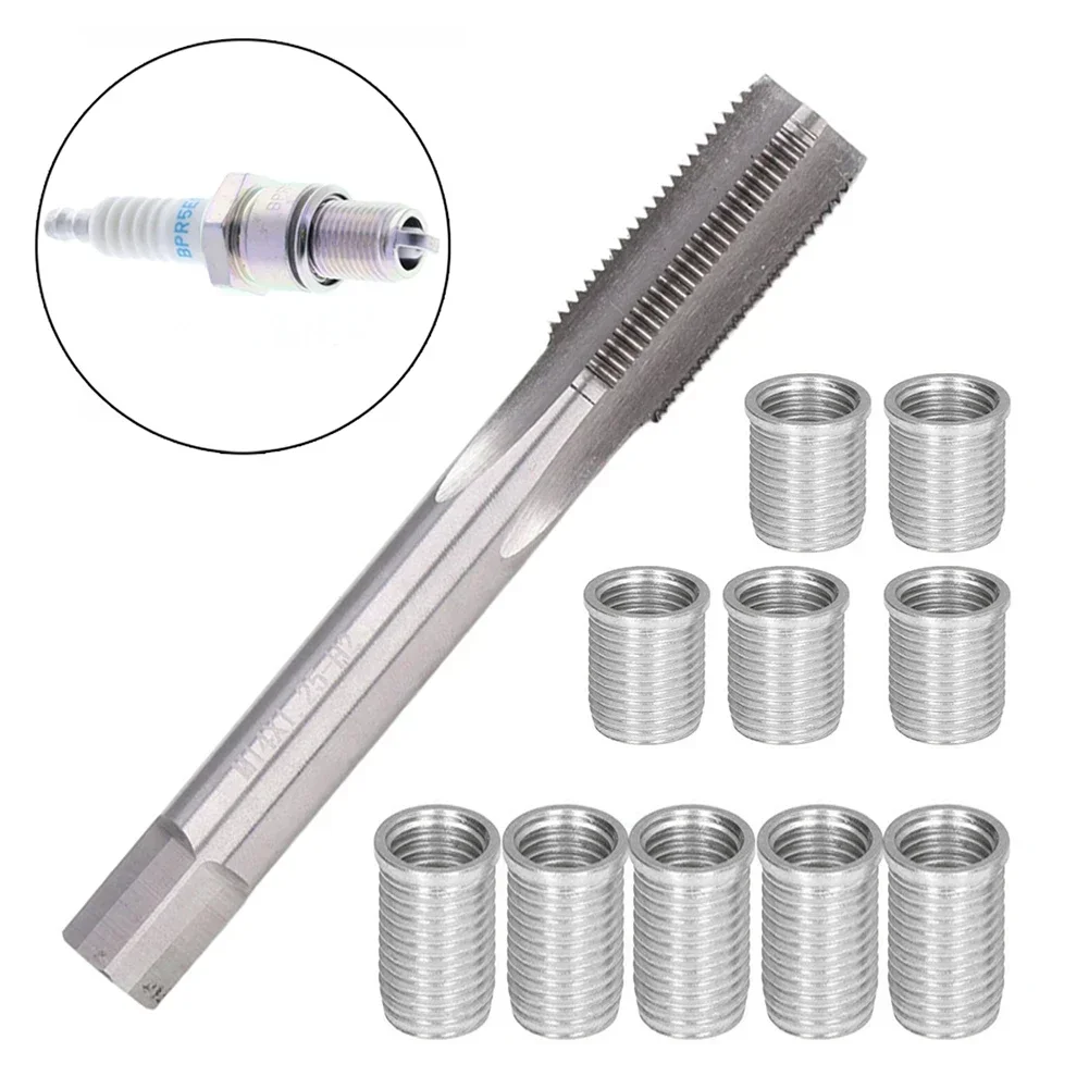 10PCS Thread Hole Repair Tools Metal M10 X 1.0 Die Nuts & M12X1.0 Tap Set For Restoring Damaged Threads Repair Tools Drill Bit