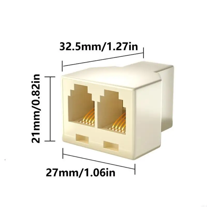 G8TA RJ11 ตัวเชื่อมต่อโทรศัพท์โทรศัพท์ RJ11 6P4C/6P2C 2way อะแดปเตอร์สำหรับการใช้งานโฮมออฟฟิศ