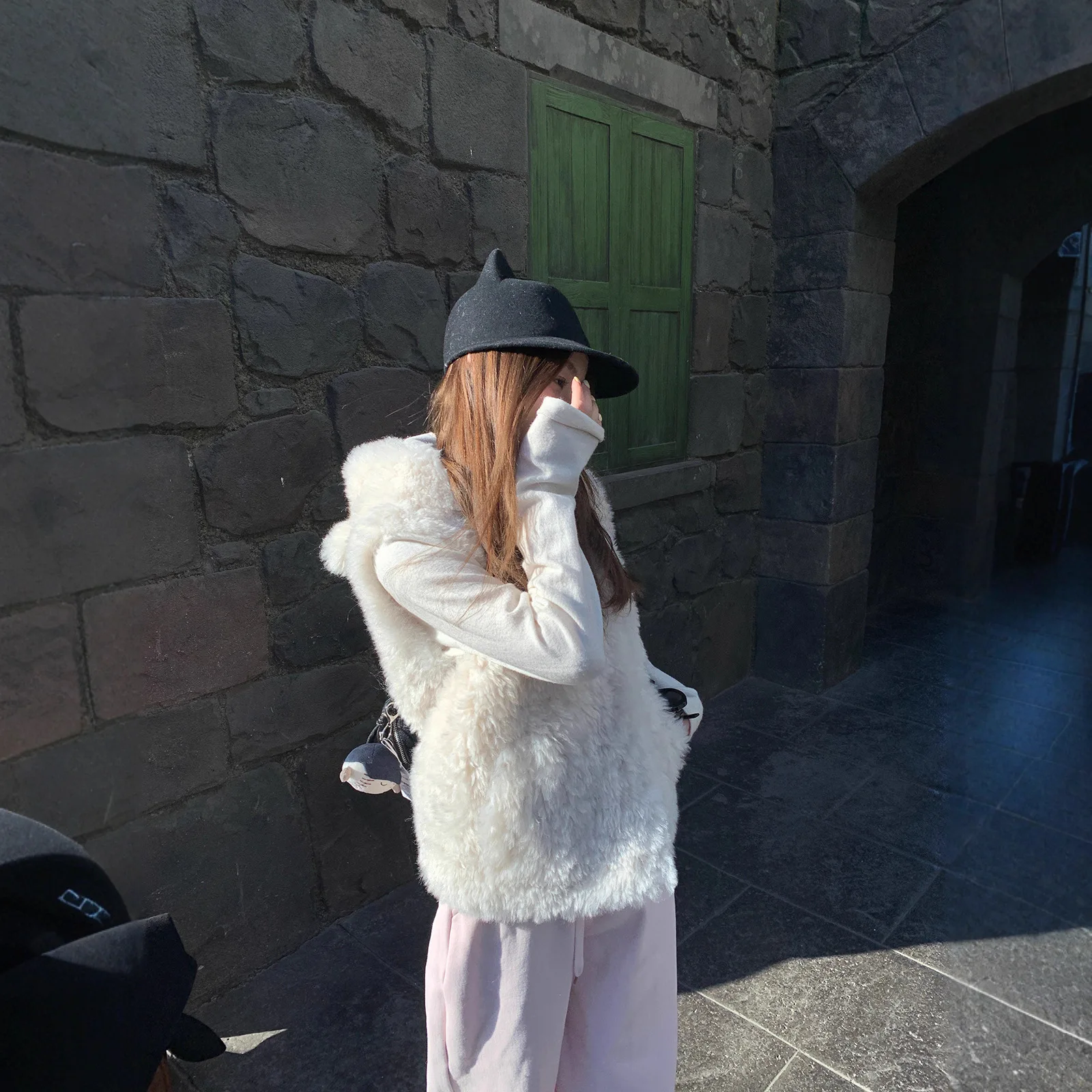 النساء فو الفراء معاطف قصيرة سترات جاكيتات معطف مقنع أكمام سميكة الدافئة Y2k الشارع الشهير سترة أنيقة العمل سترة الخريف الشتاء