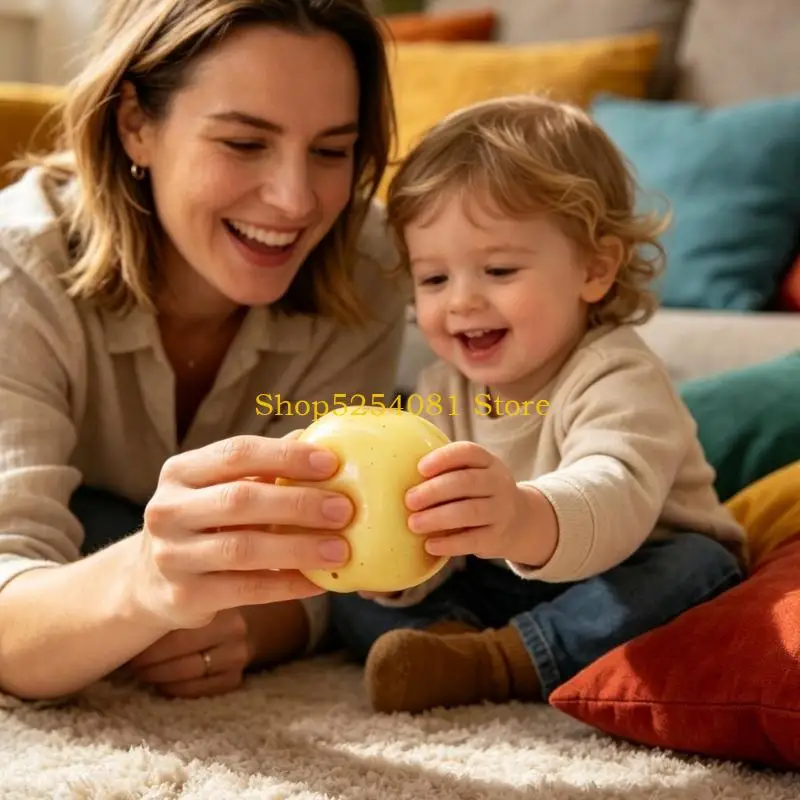 AXYC Potato Sensory Desk Stress Relief Toy for Study and Office Breaks, Soft Filled Crunchy Squeeze Ball Fidgeting Toy with