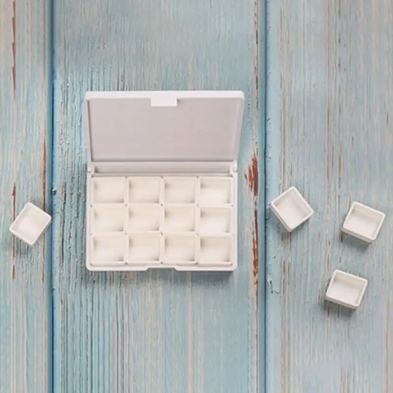 H37B 12 скважина палитры палитры с пылепроницаемой крышкой акварельной палитры краски для краски для живописи для художника.