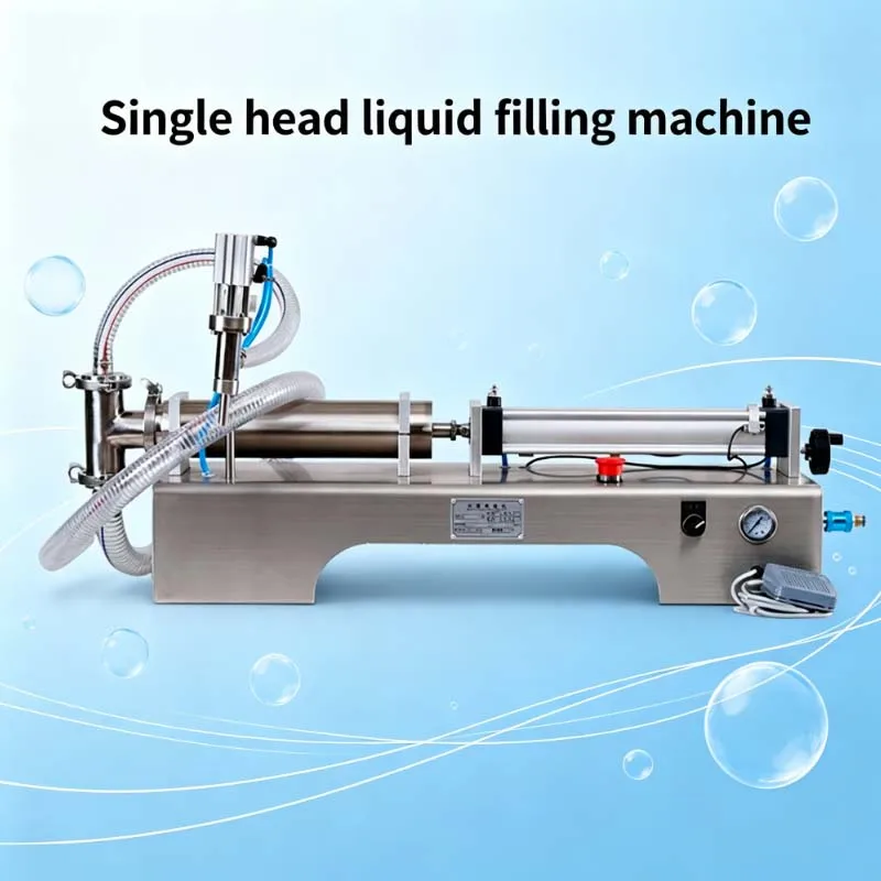 Semi Automatic Single Head Liquid Soap Cream Lotion Juice Beverage Filling Machine