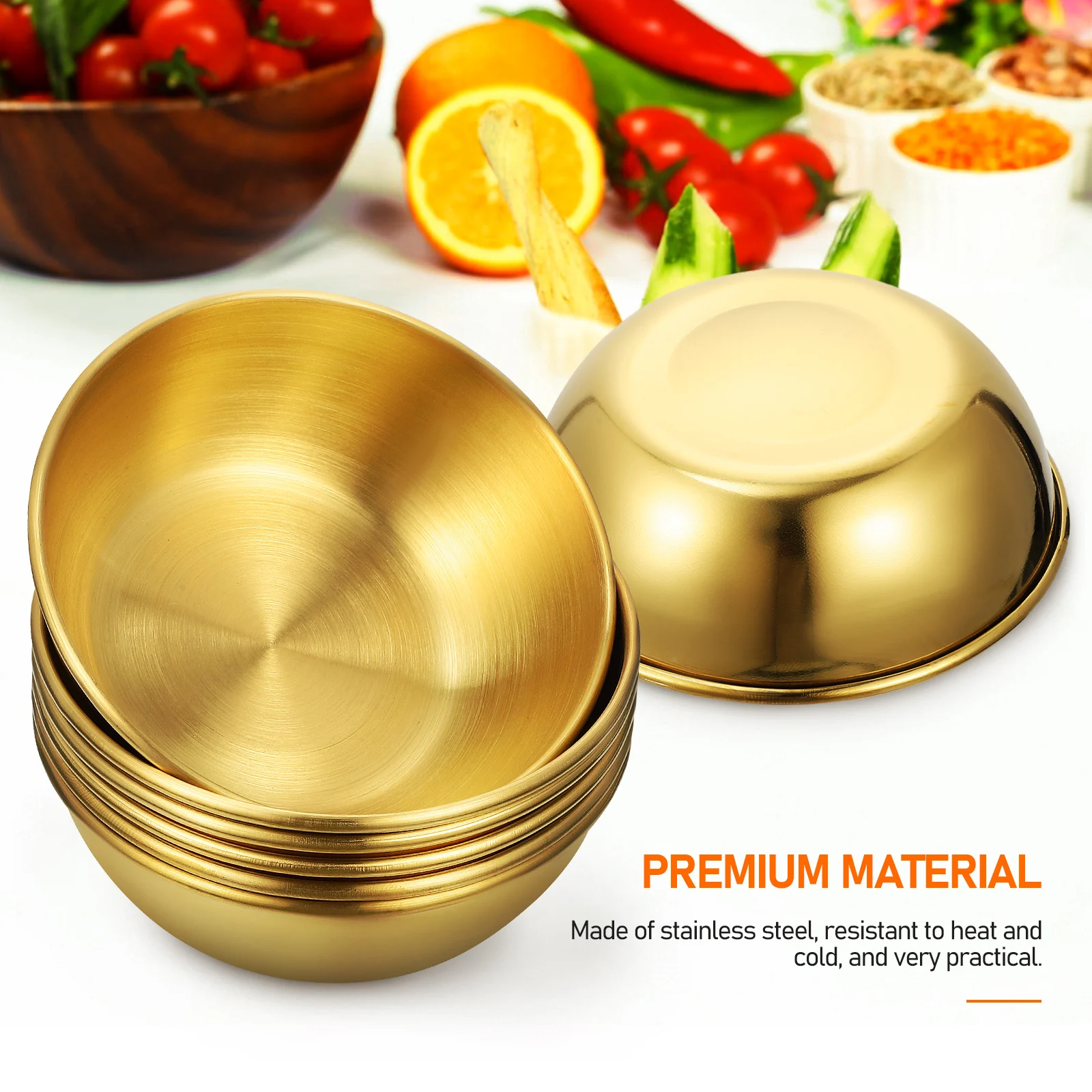 

6 pcs Stainless Steel Dipping Bowls Set With 2 Oval Serving Platters Round Sauce Dishes For Sushi Appetizers Buffet Bbq Picnic
