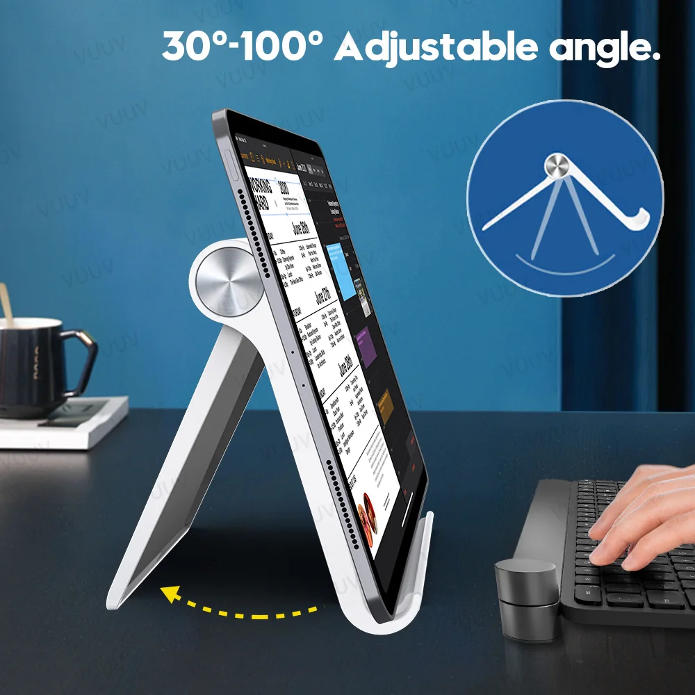 VUUV Składany stojak na biurko do iPada Uchwyt na tablet do tabletu 4-11 cali Uchwyt na tablet do telefonu komórkowego Xiaomi Pad Samsung Lenovo — zdjęcie 3