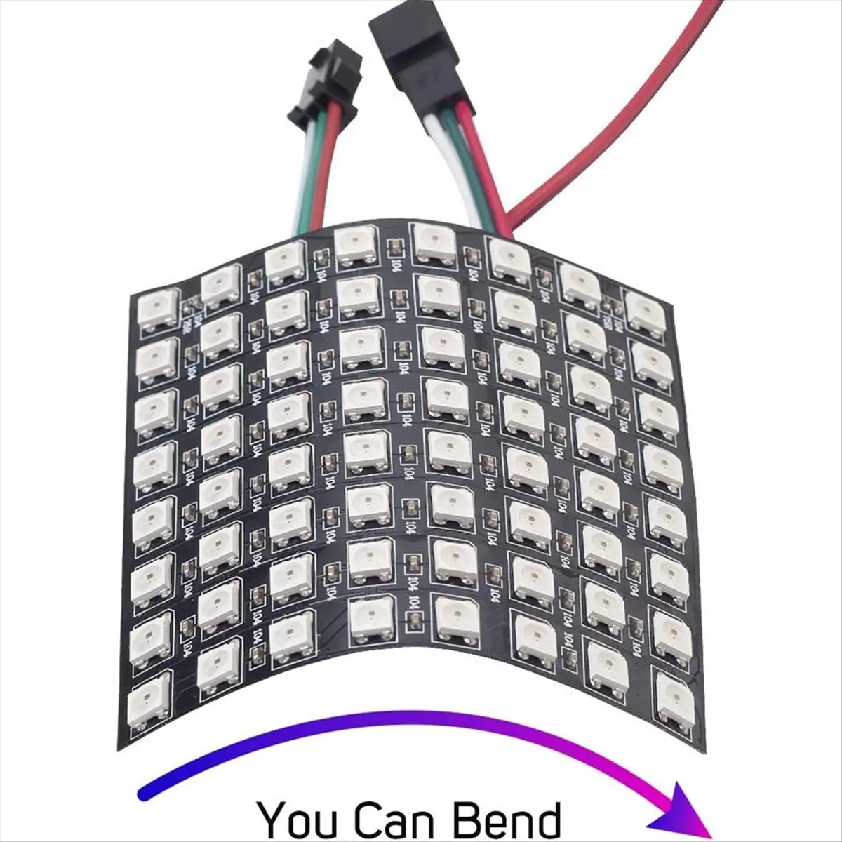 A36R WS2812B Dot Matrix Screen RGB 5050SMD Individual Addressable 8X8 256 Pixels LED Matrix Panel Flexible Full Color 5PCS