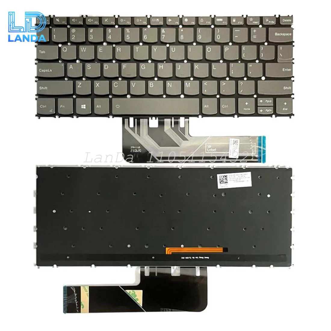 Keyboard For Lenovo Yoga Pro 13S ITL 2021 PR2UB K3ITL K4e-ARE120 Gray US Backlit