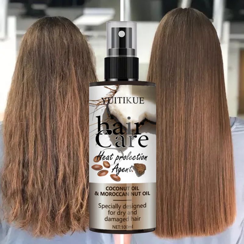 

YUITIKUE Coconut & Moroccan Nut Hair Care Spray 100ml - Heat Protectant, Moisturizes & Smooths Dry/Damaged Hair