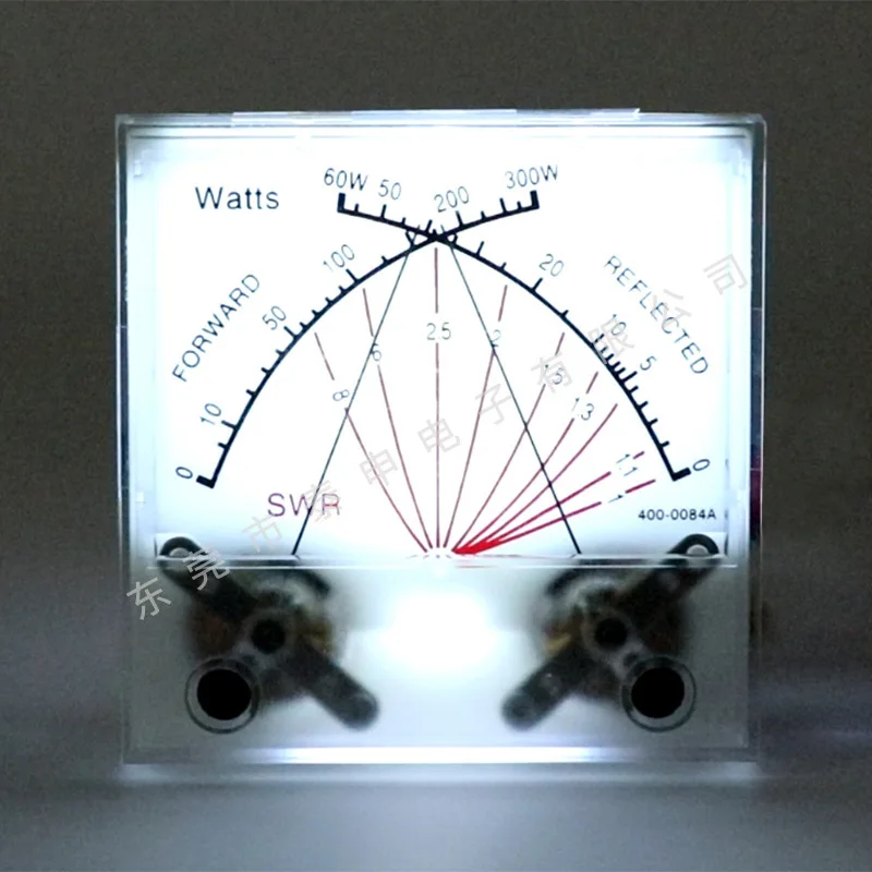Standing Wave Meter Radio SWR Watt Meter Dual Pin 60/300W Power Meter Transmitter with Backlight