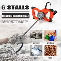2300W Industrial Grade Mixer 6 Gear  Speed Handheld Paint Cement Plaster Mortar Coating Mixer Powder Mixing Machine