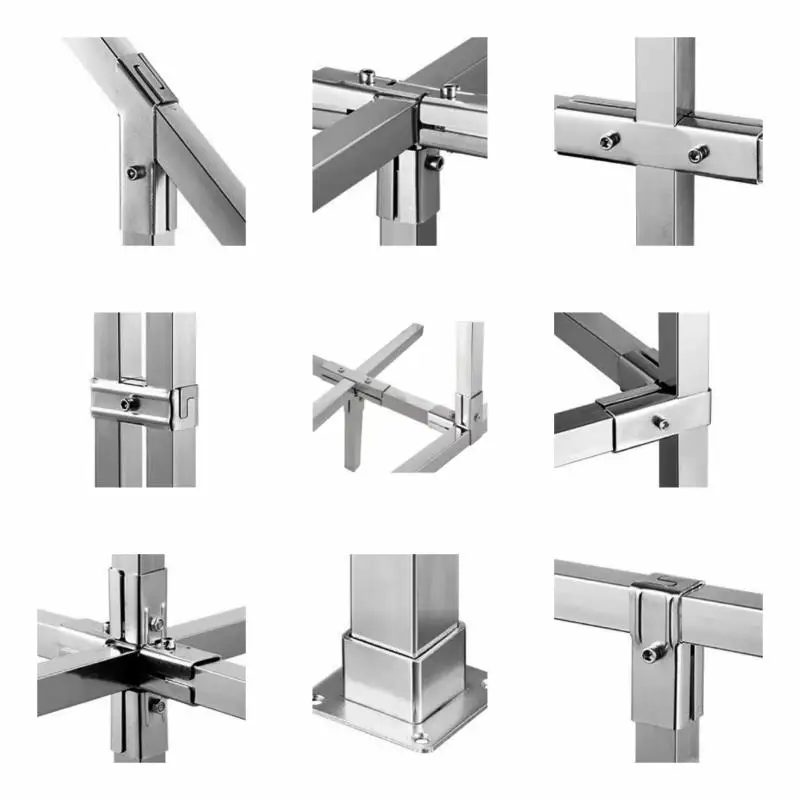 

1 шт. квадратный соединительный кронштейн для труб 20x20/25x25 мм, не требующий сварки, для фиксации трубных соединений