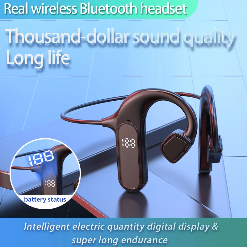 Bone Conduction Bluetooth earphones Hanging ear VG09 Sport Stereo TWS card Bluetooth Music earphones are waterproof