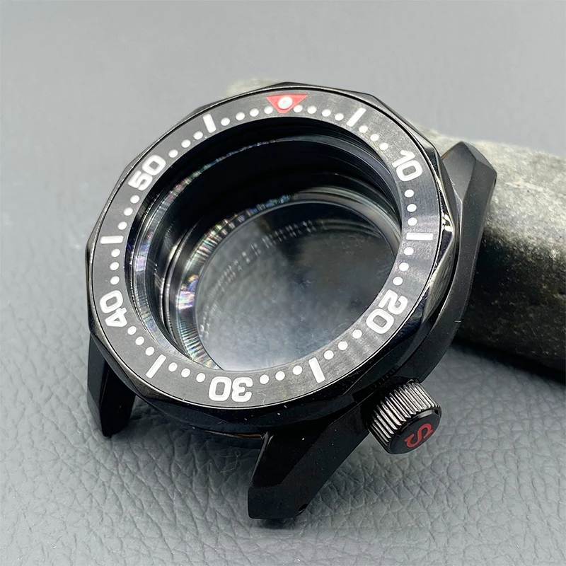 42mm Stainless Steel SPB185 SPB187 Watch Case NH35 Case Mod Crown at 3.8 Fits NH35 NH36 7S 4R Automatic Movement Customizable