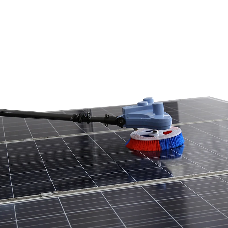 

500w Solar Module Washing Brush Automatic Telescopic Brush Cleaner Handheld Solar Panel Cleaning Rotating Brush