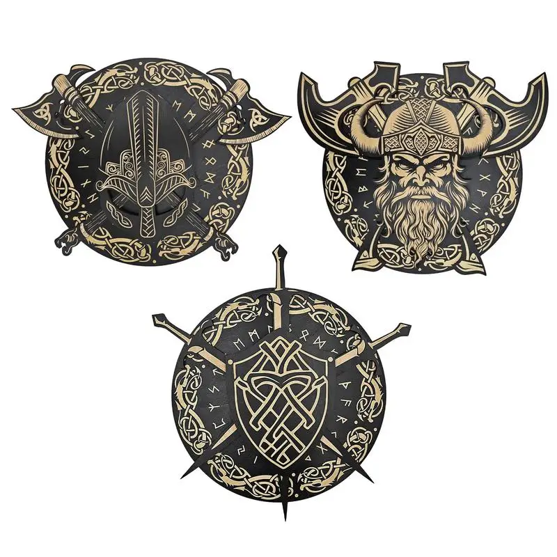 

Hangable Scandinavian Art Medieval Sign Board For Man Aesthetic Medieval Ornament For Study Room, Living Room Hanging Wall Art