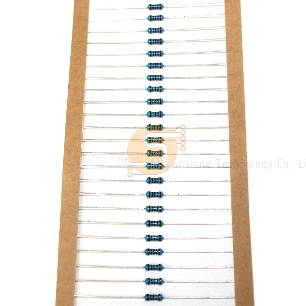 100pcs/lot 1/4W 1% Metal Film Resistor 0.25W 0.1 0.15 1.5 12 33 47 68 100 150 240 560 1K 3.3K 8.2K 10K 100K 680K 1M 10M 22M ohm