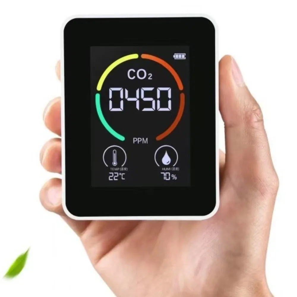 3 في 1 كاشف جودة الهواء شاشة الكريستال السائل 400-5000PPM CO2 متر مراقبة في الوقت الحقيقي الذكية TVOC تستر بيئة المنزل #4