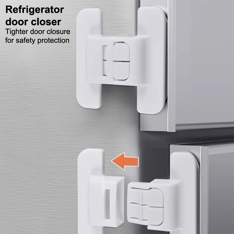 5Pcs Baby Safety Cabinet Lock Drawer Door Locks Child Anti-Pinching Hand Security Protection Buckle Protection Refrigerator Loc