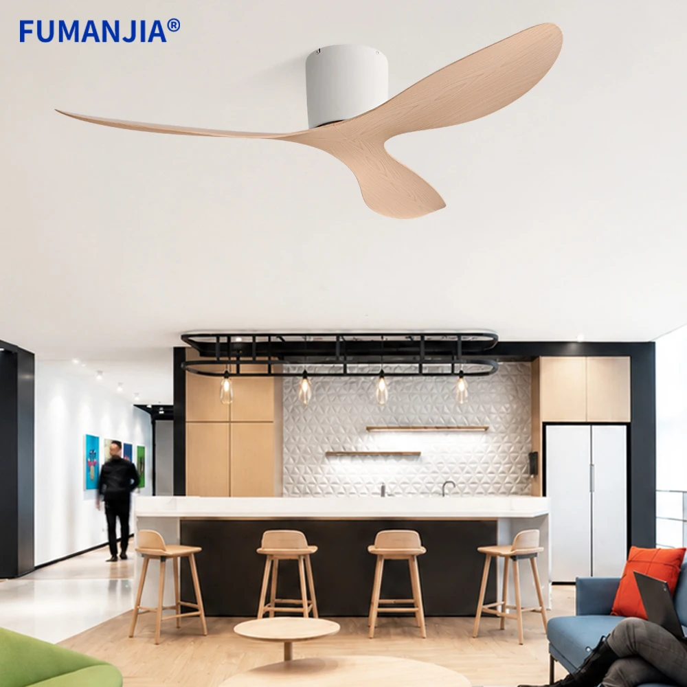 FUMANJIA 52 Inch Industrial Retro Ceiling Fan with Remote Control, 3 Blades 6 Speed Quiet for Living Room Bedroom Home Office