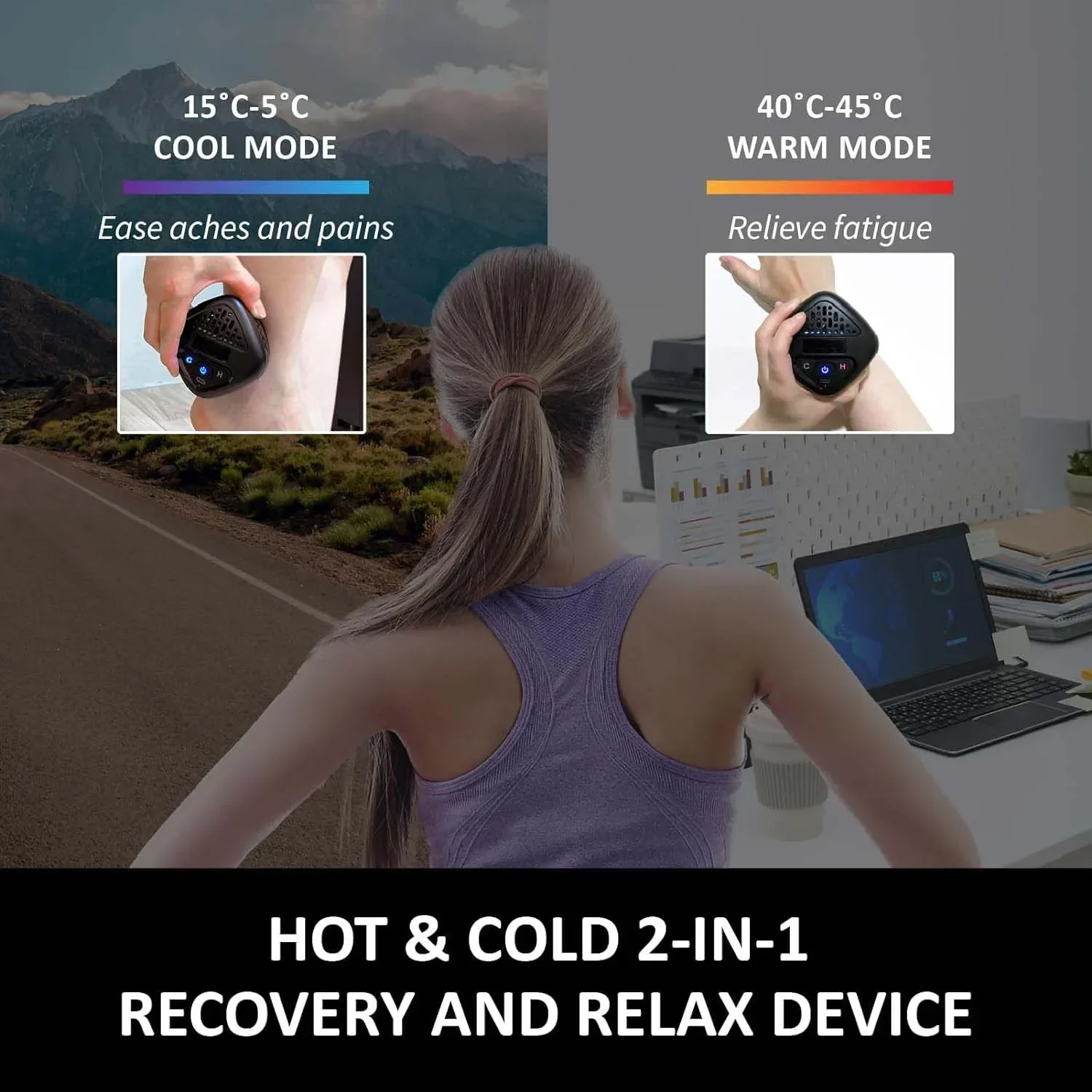 

New Factory New Design Portable Aches Pains Relief Relax Sports Recovery Inflammation Reducing 2 in 1 Heat Cold Therapy Machine