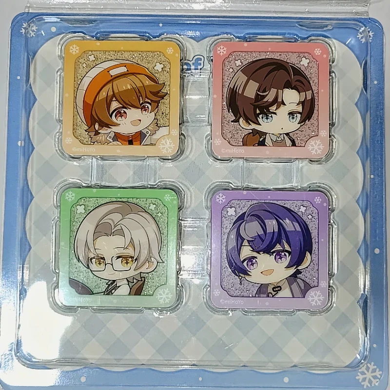 【miHoYo Tears of Themis Official Merch】Snowy Sweetness 4Pcs Magnetyczne magnesy akrylowe Magnes na lodówkę do ozdoby do wystroju domu