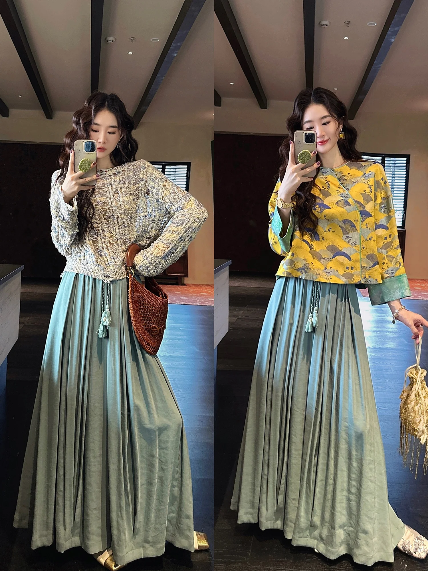 

Широкие повседневные брюки Sanji Black Flower для женщин: ультралегкие, прохладные, с эффектом юбки, для работы и повседневной носки, с естественной эластичной талией