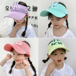 New Kids Sun Hats Children Summer Visors Cute Rabbit Wings Bunny Hat Summer Hat for Kids Boys Girls Hats 3-12years Old