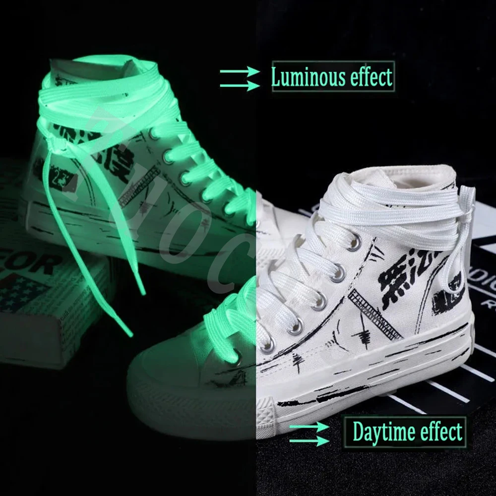 Luminous Shoelaces Men Women Sports Shoes Laces Runner Shoelace Glow In The Dark Night Classic Shoestrings Reflective Shoe Laces