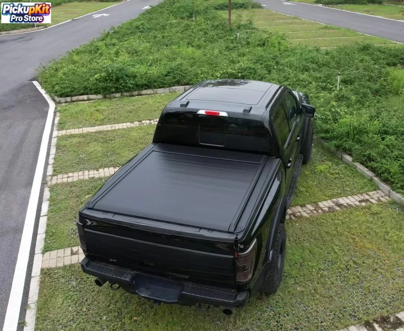 

Factory Direct 4x4 Offroad Aluminum Electric Roller Shutter Tonneau Cover for F150 Raptor No - Drill