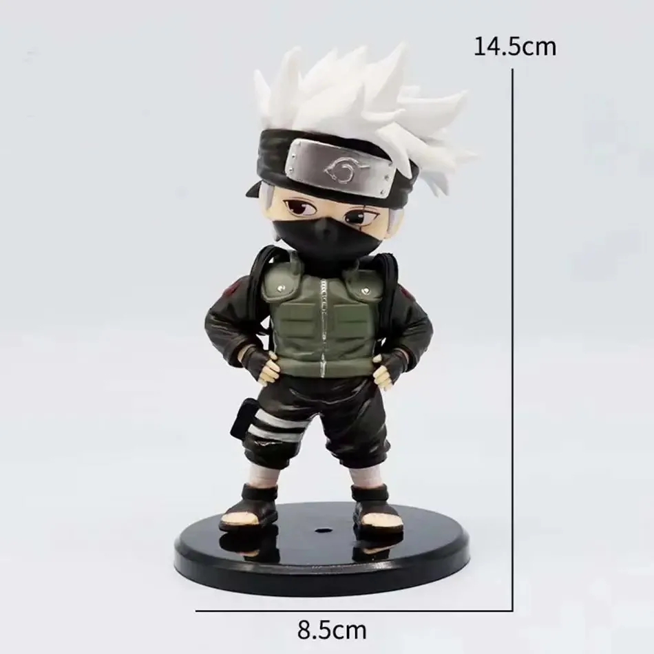 15.5cm Anime Naruto Figure Kawaii Uzumaki Hatake Kakashi satchel Figural PVC Model Toys Collect Desktop Ornament Decoration Gift