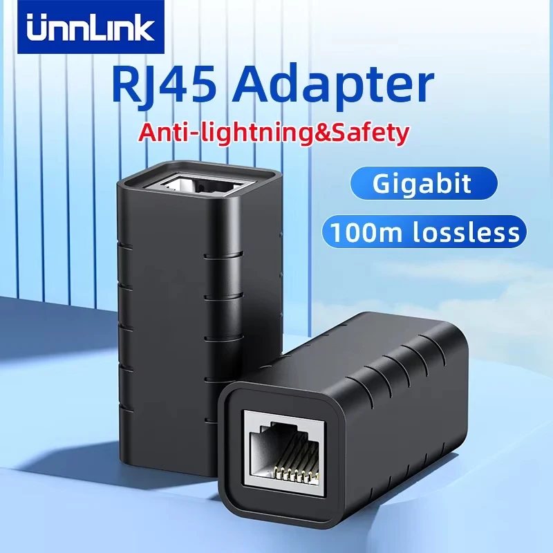 Unnlink RJ45 Connector Anti-Lightning Ethernet Adapter Gigabit 100 Meters