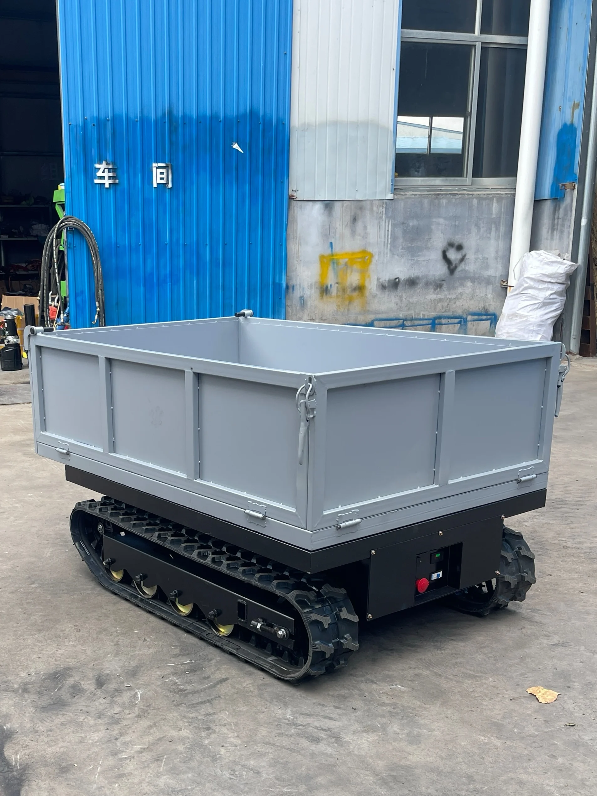 Crawler Remote Control Self Unloading Dumper Tracked Farm Carrier Off Road Rubber Track Transporter Mini Self Tip Dump Wagon