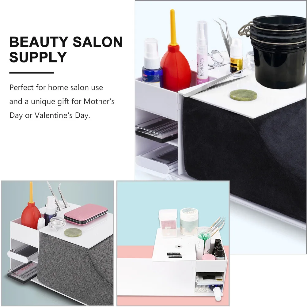 

1Pcs Eyelash Grafting Console Acrylic Storage Rack White Beauty Salon Supply Perfect Organizer for Home Salon Beauty Tool Holder