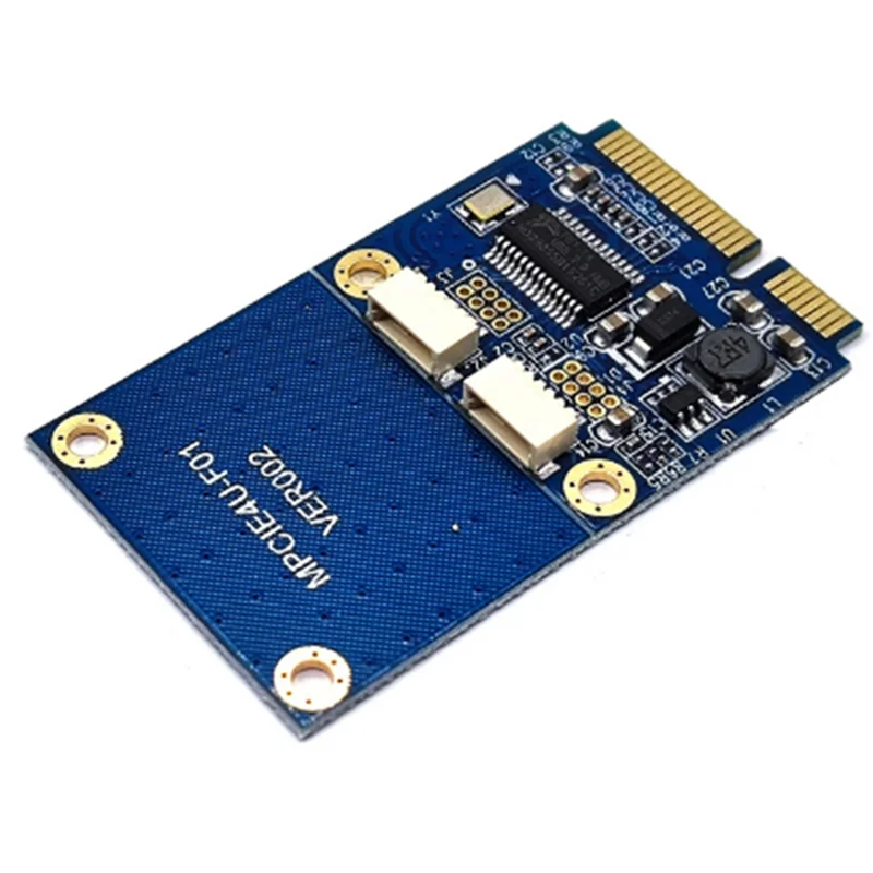 USB 2.0 2 ポート PCI-E Express カード電源コネクタ付き Mini PCI-E から PCI-Express デュアル USB アダプタコンバータ