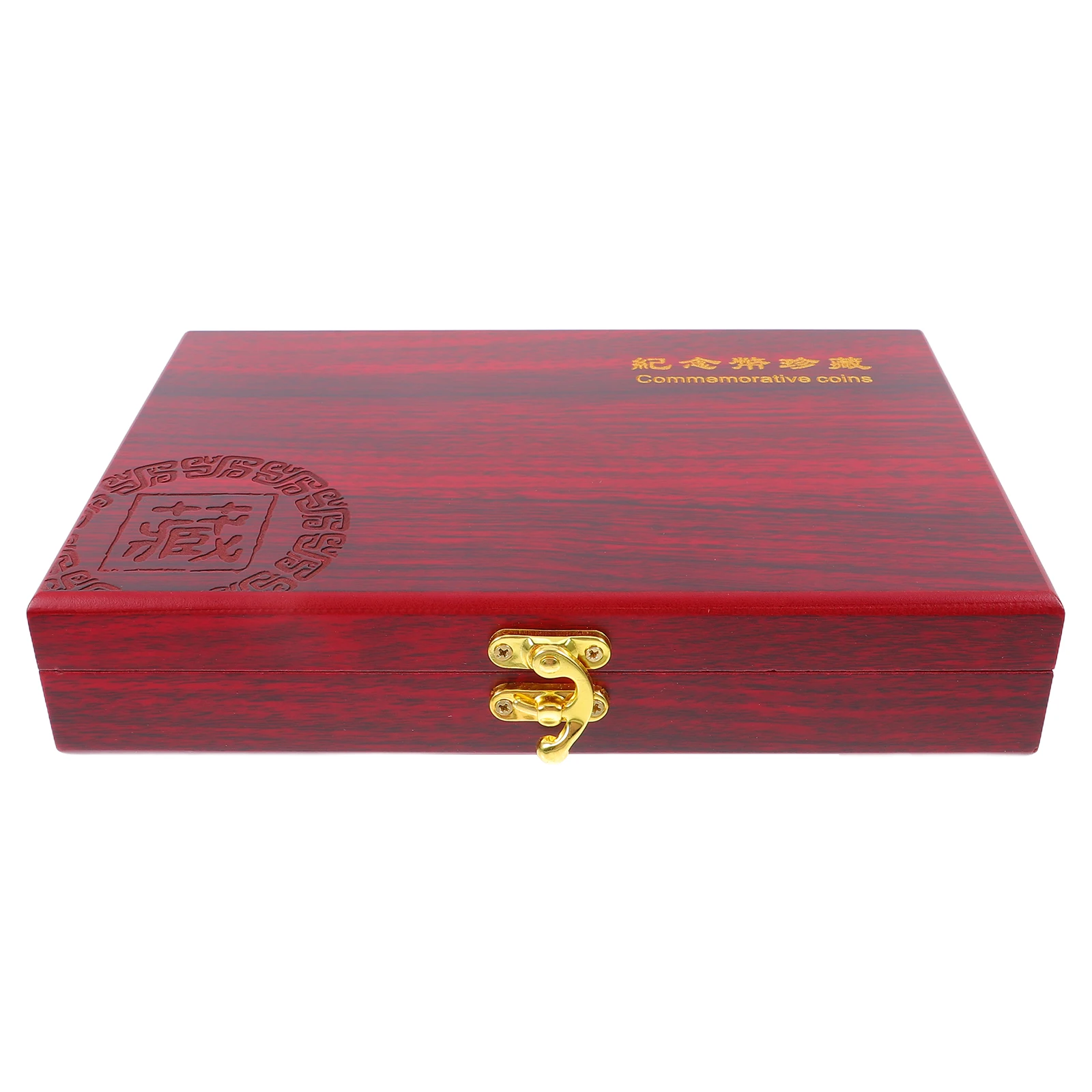 Wooden Box Multifunction Collection Case Portable Coin Holder With Buckle Coin Storage Organizer Commemorative Coins Container