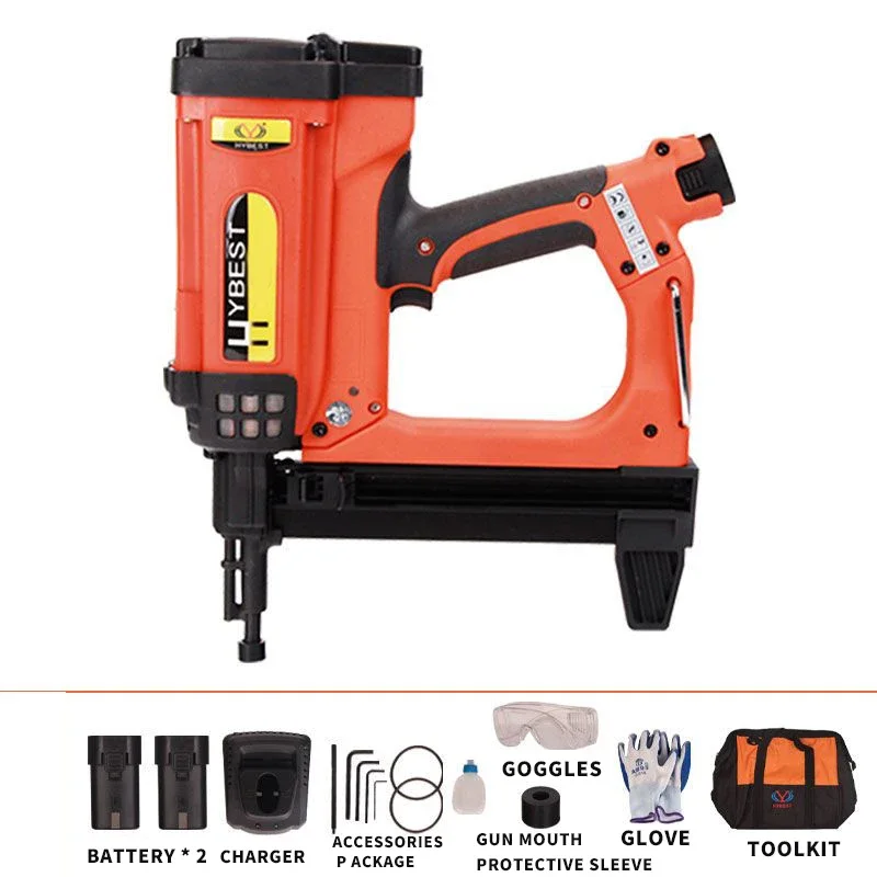 GSR40A Adjustable Charging Air Nail Gun Electric Air Nail Gun Carpentry Concrete Door and Window Slot Decoration Fixed Nail Gun