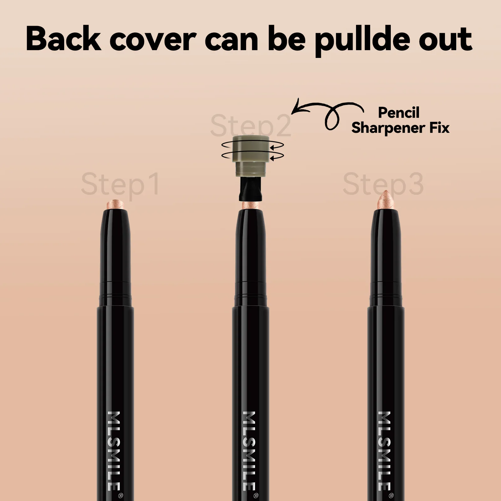 Bâton surligneur crème, crayon scintillant à 2 voies, éclaircissant sous les yeux, taille-crayon multi-usage intégré, longue durée